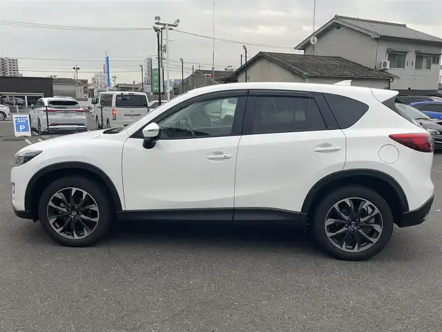 マツダ ＣＸ－５ 25S Lパッケージ 広島県 2015(平27)年 2.5万km クリスタルホワイトパールマイカ ワンオーナー/メモリナビ/（Bluetooth/USB/CD/DVD/AUX）/バックカメラ/アイドリングストップ/クルーズコントロール（追従有）/ドアバイザー/プッシュスタート/ビルドインETC/LEDヘッドライト/衝突軽減ブレーキ/レーンキープアシスト