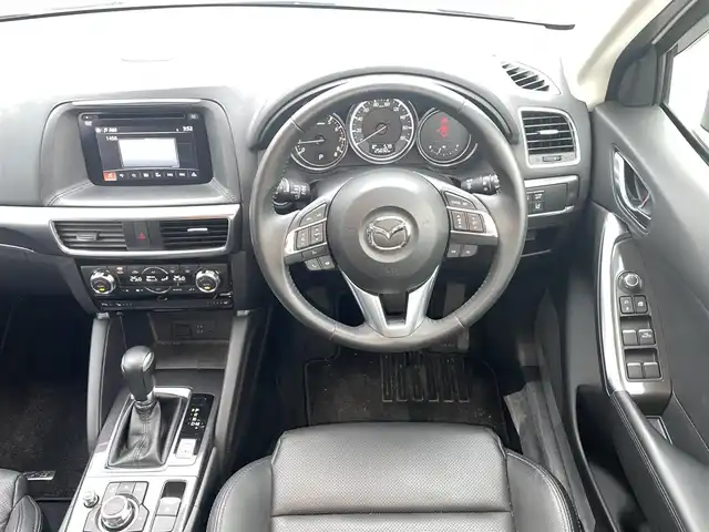 マツダ ＣＸ－５ 25S Lパッケージ 広島県 2015(平27)年 2.5万km クリスタルホワイトパールマイカ ワンオーナー/メモリナビ/（Bluetooth/USB/CD/DVD/AUX）/バックカメラ/アイドリングストップ/クルーズコントロール（追従有）/ドアバイザー/プッシュスタート/ビルドインETC/LEDヘッドライト/衝突軽減ブレーキ/レーンキープアシスト