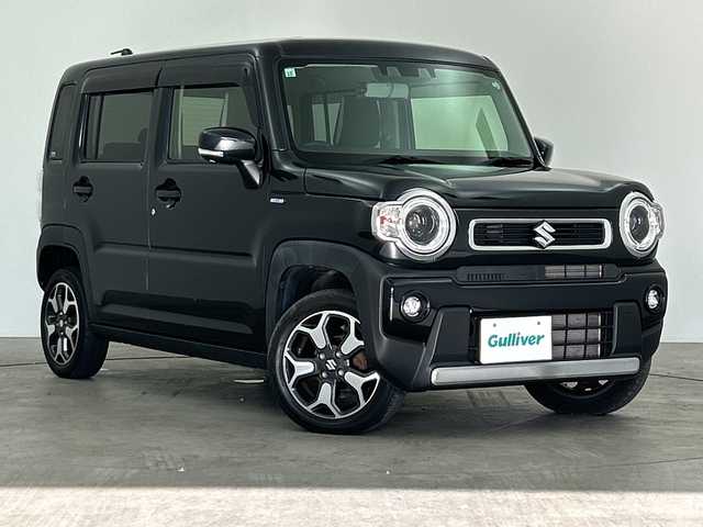 スズキ ハスラー HYBRID X 三重県 2021(令3)年 4.2万km ブルーイッシュブラックパール3 /禁煙車//ドラレコ　//シートヒーター　//ＬＥＤヘッドライト //レーダーブレーキサポート //レーンキープアシスト //スマートキー //本革ステアリング //ステアリングスイッチ