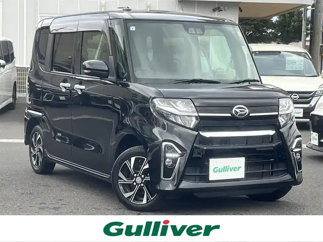 ダイハツ タント カスタム X 島根県 2021(令3)年 5.3万km ブラックマイカメタリック 4WD/純正9型ＳＤナビ　/(ＤＶＤ再生/Ｂｌｕｅｔｏｏｔｈ接続)　/バックカメラ　/両側パワースライドドア　/前後コーナーセンサー　/レーンアシスト　/衝突回避支援ブレーキ機能　/前席シートヒーター　/オートハイビーム／ライト　/純正ＬＥＤヘッドライト/純正14インチアルミホイール　/純正フロアマット