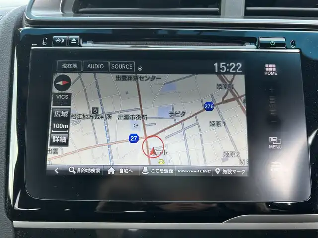 ホンダ フィット ハイブリット S ホンダセンシング 島根県 2017(平29)年 2.4万km ルージュアメジストM 純正メーカーナビ　/フルセグTV/ＤＶＤ再生　/Bluetooth接続　/バックカメラ　/ビルトインＥＴＣ　/前方ドライブレコーダー　/衝突軽減ブレーキ　/アダプティブクルーズコントロール/レーンキプアシスト/横滑り防止装置　/LEDヘッドライト　/LEDフォグランプ/スマートキー　/プッシュスタート/Ｗ／サイド／カーテンエアバック/純正１６インチアルミホイール/純正フロアマット