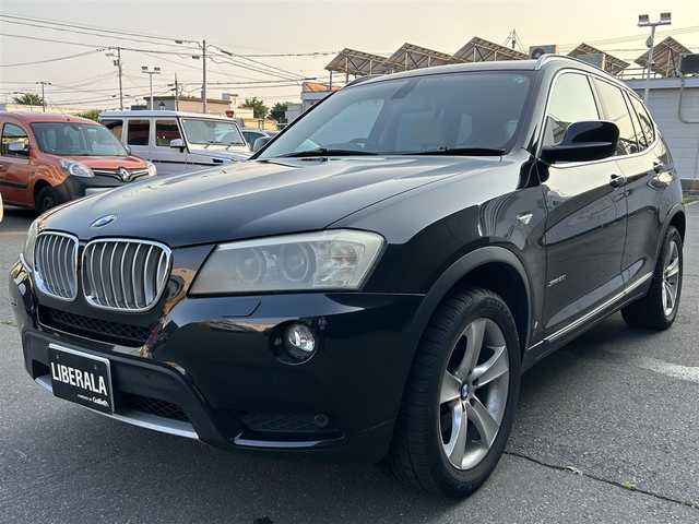 ＢＭＷ Ｘ３ xDrive28i ハイライン 道東・釧路十勝 2011(平23)年 6.1万km サファイアブラックP サンルーフ/クルーズコントロール/白革/シートヒーター/メモリ付きパワーシート/純正HDDナビ/TV/CD/DVD/バック/サイドカメラ/キセノンヘッドライト/オートライト/フロント/リアフォグライト/革巻ステアリング/リモコン/プッシュスタート/スマートキー/純正18インチAW/ミラーETC