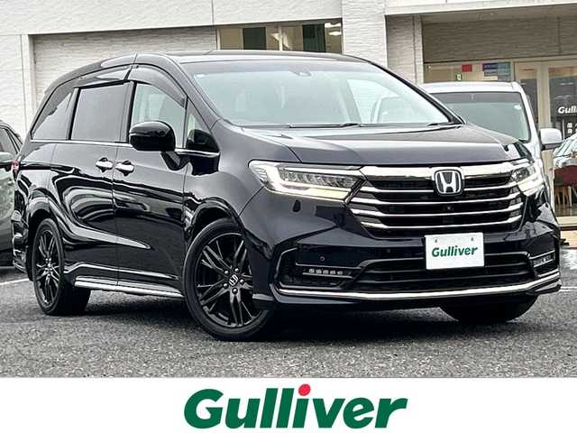 ホンダ オデッセイ ハイブリッド e:HEVアブソルート EX 千葉県 2021(令3)年 2.1万km プレミアムヴィーナスブラックP １オーナー　ナビ　全方位カメラ　フリップダウンモニター両側電動スライドドア　２．０ＥＴＣ　ＵＳＢ　ホンダセンシング　電動バックドア　クルコン　シートヒーター　スマートキー　１８インチＡＷ　ＬＥＤライト