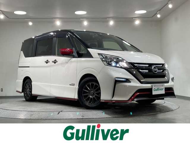 日産 セレナ ニスモ 愛知県 2018(平30)年 4.9万km ブリリアントホワイトパール 2トーン カロッツェリア10インチナビ/フリップダウンモニター/プロパイロット/衝突軽減ブレーキ/両側電動スライドドア/アラウンドビューモニター/LEDヘッドライト/ETC/ドライブレコーダー/デジタルインナーミラー/フルセグTV/Bluetooth/コーナーセンサー/レーンキープアシスト/パーキングアシスト/プッシュスタート/USB接続/スマートキー/CD/DVD再生/アイドリングストップ/ミュージックサーバー/ミュージックプレイヤー接続/純正フロアマット/オートライト/禁煙車/2トーンカラー/ウィンカーミラー/電動格納ミラー/ドアバイザー/Wエアコン/ステアリングリモコン/ハンズフリーパワースライドドア/横滑り防止装置/電動パーキングブレーキ/オートブレーキホールド