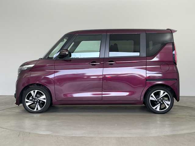 日産 ルークス ハイウェイスター Gターボ 兵庫県 2024(令6)年 0.5万km ワイン ・社外ナビ（MDV-D311W）/TV/Bluetooth/SD/CD/・アラウンドビューモニター/・インテリジェントルームミラー/・ETC/・エマージェンシーブレーキ/・車線逸脱警報/・標識検知機能/・先行車発進お知らせ/・ふらつき警報/・ハンズフリースライドドア/・両側パワースライドドア/・ステアリングスイッチ/・ＬＥＤヘッドライト/・オートライト/・ハイビームアシスト/・スマートキー