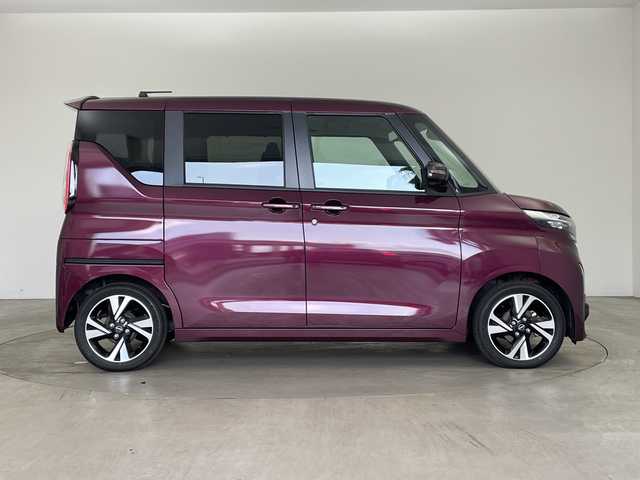 日産 ルークス ハイウェイスター Gターボ 兵庫県 2024(令6)年 0.5万km ワイン ・社外ナビ（MDV-D311W）/TV/Bluetooth/SD/CD/・アラウンドビューモニター/・インテリジェントルームミラー/・ETC/・エマージェンシーブレーキ/・車線逸脱警報/・標識検知機能/・先行車発進お知らせ/・ふらつき警報/・ハンズフリースライドドア/・両側パワースライドドア/・ステアリングスイッチ/・ＬＥＤヘッドライト/・オートライト/・ハイビームアシスト/・スマートキー