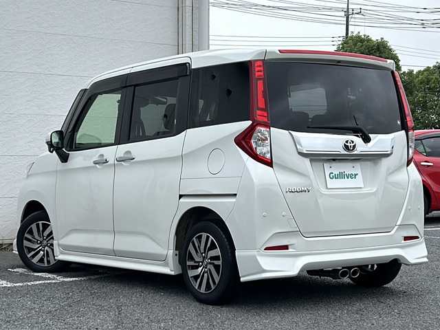 トヨタ ルーミー カスタムG 千葉県 2020(令2)年 1.2万km パールホワイトⅢ ＴＲＤエアロ　外マフラー　１４アルミホイール　ＬＥＤライト　オートライト　ナビＮＳＣＮ－Ｗ６８　バックカメラ　クルコン　シートヒーター　両側パワースライドドア　スマートアシスト ETC スマートキー
