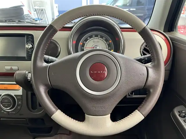 スズキ ラパン ショコラ X 滋賀県 2013(平25)年 7.6万km アロマティックアクアメタリック 純正ナビ/Bluetooth/USB /ワンセグTV /バックカメラ/プッシュスタート /USB入力端子 /アイドリングストップ /レザー調シート/純正フロアマット