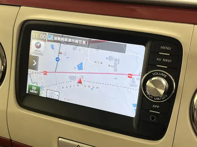 スズキ ラパン ショコラ X 滋賀県 2013(平25)年 7.6万km アロマティックアクアメタリック 純正ナビ/Bluetooth/USB /ワンセグTV /バックカメラ/プッシュスタート /USB入力端子 /アイドリングストップ /レザー調シート/純正フロアマット