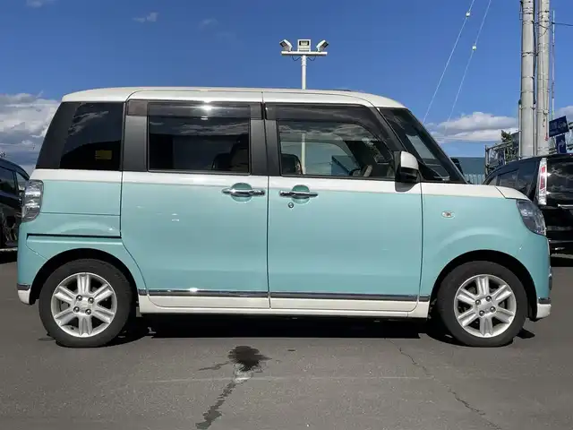 ダイハツ ムーヴ キャンバス X LTD メイクアッフ SA Ⅱ 道北・旭川 2016(平28)年 10万km パールホワイトⅢ/ファインミントメタリック 2トーン (株)IDOMが運営する【じしゃロン旭川店】の自社ローン専用車両になります。こちらは現金またはオートローンご利用時の価格です。自社ローンご希望の方は別途その旨お申付け下さい・/　/・純正ナビ(CD/DVD/BT/SD/フルセグ)/・全方位カメラ/・スマートアシスト/・ステアリングリモコン/・プッシュスタート/・スマートキー2個/・フォグランプ/・取扱説明書