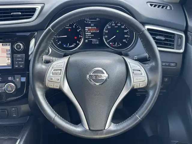 日産 エクストレイル ハイブリッド 20X エマージェンシーブレーキ 滋賀県 2015(平27)年 8.3万km スチールブルー 純正ナビ/(Bluetooth/フルセグ/CD/DVD)/4WD/アラウンドビューモニター/エマージェンシーブレーキ/クルーズコントロール/レーンキープアシスト/クリアランスソナー/電動リアゲート/LEDオートライト/フォグ/レザーシート/前席シートヒーター/前後ドライブレコーダー/ETC/USB/センターデフロック/ダウンヒルアシスト