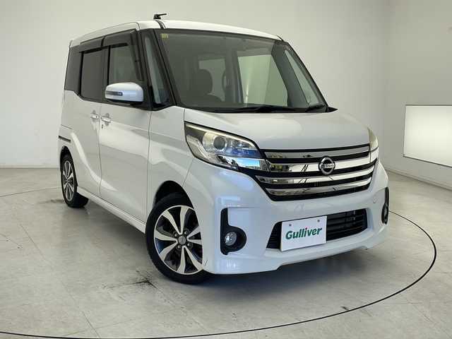日産 デイズ ルークス ハイウェイスターターボ 千葉県 2015(平27)年 5.2万km ホワイトパール 禁煙車/純正SDナビ【MP314D-W】/(TV/Bluetooth/FM/AM/SD/CD/DVD/AUX/USB)/全方位カメラ/ドライブレコーダー(前方のみ)/両側パワースライドドア/社外ETC/LEDヘッドライト/フォグランプ/ステアリングスイッチ/純正15インチアルミホイール/純正フロアマット/オートライト/電動格納ウィンカーミラー/ドアバイザー/サンシェード/後席テーブル/プッシュスタート/スマートキー/横滑り防止装置/エアバッグ(W+サイド)