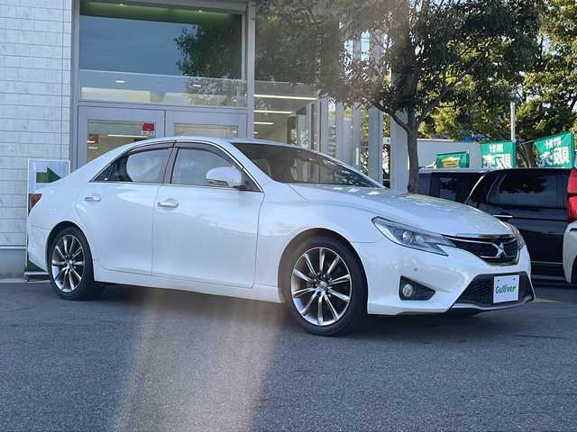 トヨタ マークＸ 250G Sパケ イエローレーベル 鳥取県 2014(平26)年 7.1万km ホワイトパールクリスタルシャイン 特別仕様車イエローレーベル/専用インテリア/ALPINE８型ナビ【X800】/フルセグ/Bluetooth/CD/DVD/HDMI/スマートキー/プッシュスタート/パドルシフト/ビルトインETC/前方ドライブレコーダー/ハーフレザーシート/前席パワーシート/純正18AW/トランクスポイラー/前後コーナーセンサー/キセノンライト/オートライト/W＆サイドエアバック/カーテンエアバック/フォグランプ