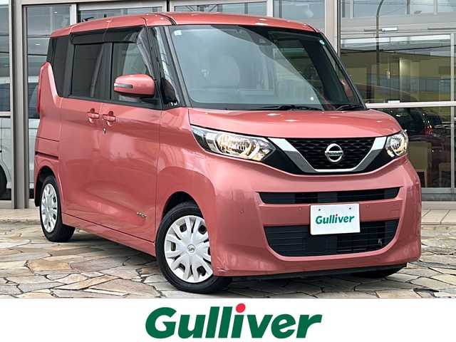 日産 ルークス X 静岡県 2021(令3)年 3.5万km ブロッサムピンク 純正SDナビ/・CD/・DVD/・フルセグＴＶ/・Bluetooth/・USB/・AM/・FM/主要装備/・片側パワスラ/・衝突軽減/・横滑り防止装置/・レーンキープ/・コーナーセンサー前後/・全方位カメラ/・ETC/・ドラレコ前/・純正フロアマット/・オートライト/・スマートキー/・プッシュスタート/・ステリモ/・カーテンエアバック