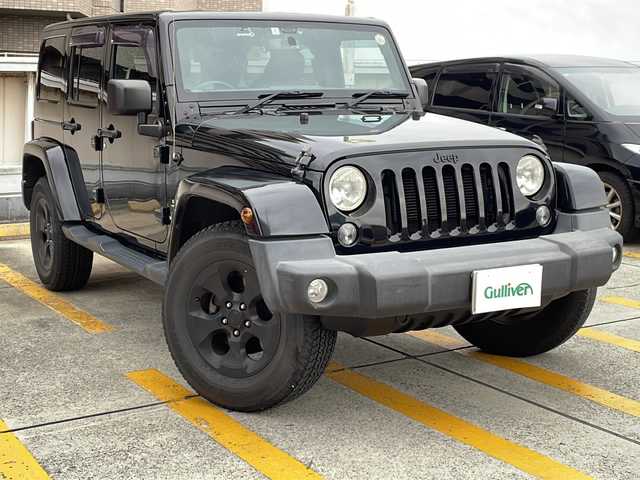 クライスラー・ジープ ジープ ラングラー アンリミテッド サハラ 広島県 2016(平28)年 5.2万km ブラック OP黒革シート/シートヒーター/サイドビューモニター/ヒルディセントコントロール/クルーズコントロール/社外ナビ（DVD/Bluetooth/フルセグTV）/オートライト/純正18インチAW/ETC/リモコンキー