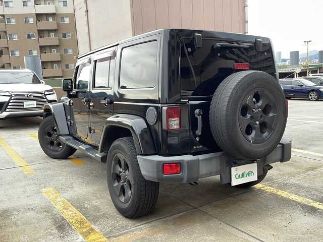 クライスラー・ジープ ジープ ラングラー アンリミテッド サハラ 広島県 2016(平28)年 5.2万km ブラック OP黒革シート/シートヒーター/サイドビューモニター/ヒルディセントコントロール/クルーズコントロール/社外ナビ（DVD/Bluetooth/フルセグTV）/オートライト/純正18インチAW/ETC/リモコンキー