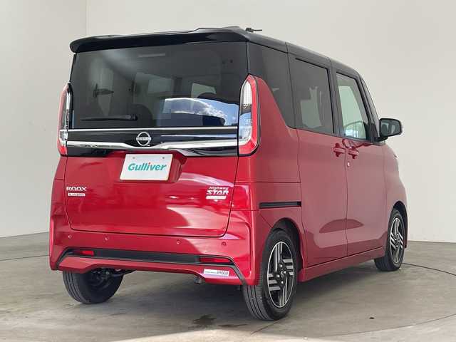 日産 ルークス HWS X アーバンクロム プロパイロットED 兵庫県 2024(令6)年 0.6万km スパークリングレッド/ブラック ・社外ナビ/SD/CD/DVD/TV/BT/・全方位カメラ/・両側パワースライドドア/・ハンズフリーパワースライドドア/・衝突軽減ブレーキ/・インテリジェントルームミラー/・車線逸脱警報/・車線逸脱防止支援/・プロパイロット/・先行車発進お知らせ/・速度標識表示/・道路標識表示/・ソナー/・ふらつき警報/・レーダークルーズコントロール/・ETC/・LEDヘッドランプ/・フォグランプ/・スマートキー/・フロアマット/・純正アルミホイール/・取扱説明書/・保証書/・スペアキー