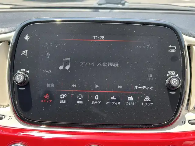 フィアット ５００ 1．2 ポップ 栃木県 2020(令2)年 2.9万km ロッソ・オフィチーナ 純正ディスプレイオーディオ/AppleCarplay/Bluetooth/USB/ステアリングリモコン/ハロゲンライト/ハロゲンフォグランプ/キーレス/純正フロアマット