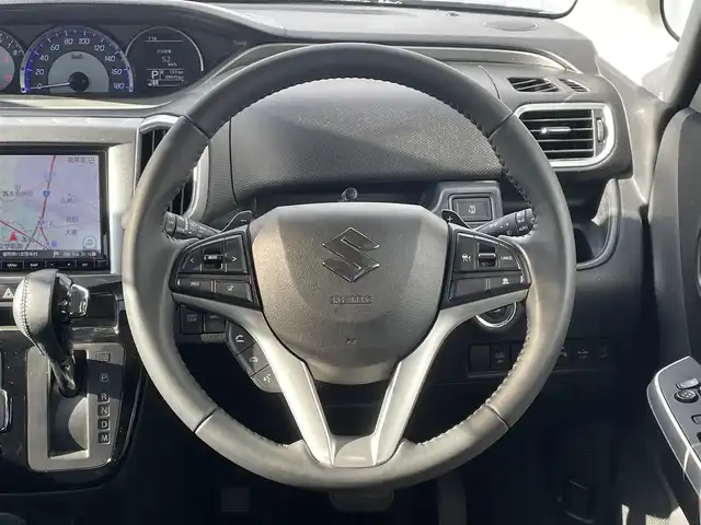 スズキ ソリオ バンディット HV MV 福岡県 2018(平30)年 7万km スーパーブラックパール デュアルカメラブレーキサポート/衝突軽減/レーンアシスト/コーナーセンサー/純正ナビ（ＣＮ－ＲＺ８４３）/フルセグTV/CD/DVD/BT/SD/全周囲カメラ/パワースライドドア/パドルシフト/クルーズコントロール/ビルトインETC/シートヒーター/ドラレコ/スマートキー/プッシュスタート