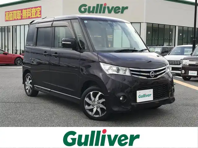 日産 ルークス ハイウェイスター ターボ 鳥取県 2012(平24)年 11万km ミステリアスバイオレットパール ４・W・D/ターボ車/純正ナビ/フルセグ/DVD/CD/BT/ETC/両側パワースライドドア/運転席シートヒーター/キセノンヘットライト/フォグライト/プッシュエンジンスタート/純正14インチアルミホイール/純正エアロパーツ/ウィンカーミラー/電動格納ミラー/フロアマット/ドアバイザー