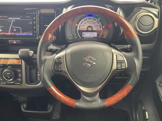 スズキ ハスラー Jスタイル Ⅱ ターボ 兵庫県 2016(平28)年 7.8万km ブルーイッシュブラックパール ・純正ナビ（TV・BT・DVD・AUX・USB）/・全方位カメラ/・デュアルカメラブレーキサポート/・レーンキープアシスト/・誤発進抑制機能/・ふらつき警報/・先行車発進お知らせ/・クルーズコントロール/・ステアリングリモコン/・社外ウッド調ステアリング/・前席シートヒーター/・ハーフレザーシート/・社外前方ドライブレコーダー/・ビルトインETC/・フロアマット/・純正１５インチアルミホイール/・パドルシフト/・HIDライト/・フォグランプ/・オートライト/・スマートキー/・プッシュスタート/・電動格納ミラー/・ドアバイザー/・BILSTEINサスペンション/・社外マフtラー