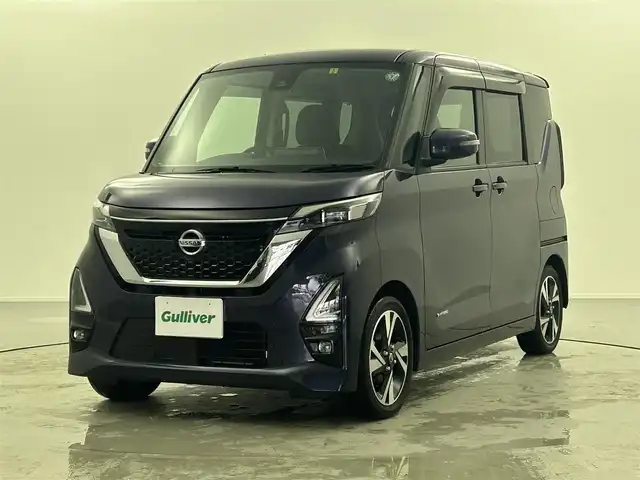 日産 ルークス HWS Gターボ プロパイロットED 福井県 2023(令5)年 1.1万km アメジストパープル 純正ディスプレイオーディオ/（Ａｐｐｌｅ　Ｃａｒ　Ｐｌａｙ／アンドロイドオート／ＡＭ／ＦＭ／Ｂｌｕｅｔｏｏｔｈ）/アラウンドビューモニター/両側パワースライド/純正アルミホイール/プロパイロット/ＥＴＣ２．０/フロントフォグ/プロパイロット/オートライト/オートマチックハイビーム/電子パーキングホールド/純正フロアマット