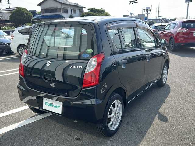 スズキ アルト F 岐阜県 2014(平26)年 9.1万km ブルーイッシュブラックパール3 登録時走行距離90460km/純正オーディオ　/ＥＴＣ　/リモコンキー　/エアコンＡＡＣ　/パワーウィンドウ/パワーステアリング/ＣＤチェンジャー　/ドアバイザー　/布系シート　/フルフラットシート/純正フロアマット　/ABS/横滑り防止装置　/ハロゲンヘッドライト　/エアバッグ運転席・助手席　/社外１４アルミホイール