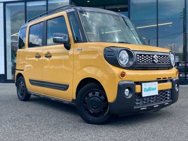 スズキ スペーシア ギア 兵庫県 2019(平31)年 7.9万km アクティブイエロー/ガンメタリック2トーン 純正8インチSDナビ/(CD/DVD/BT/AM/FM)/フルセグテレビ/バックカメラ/プッシュスタート/両側パワースライドドア/ETC/オートライト/シートヒーター/衝突軽減