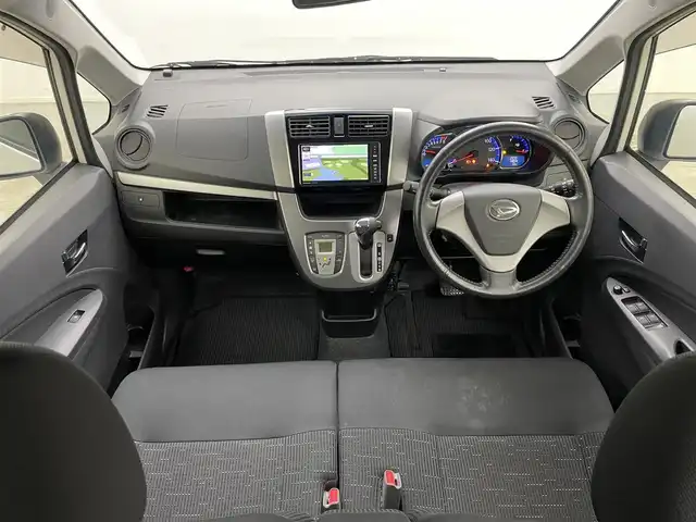 ダイハツ ムーヴ カスタム X VSスマートセレSA 岡山県 2014(平26)年 7.5万km パールホワイトⅢ ナビ　/（CD/DVD）/衝突軽減ブレーキ　/ＥＴＣ　/フルセグＴＶ　/プッシュスタート/スマートキー　　/アイドリングストップ　/純正フロアマット　/純正アルミホイール　/オートライト/キセノンヘッドライト/フォグランプ/ドアバイザー