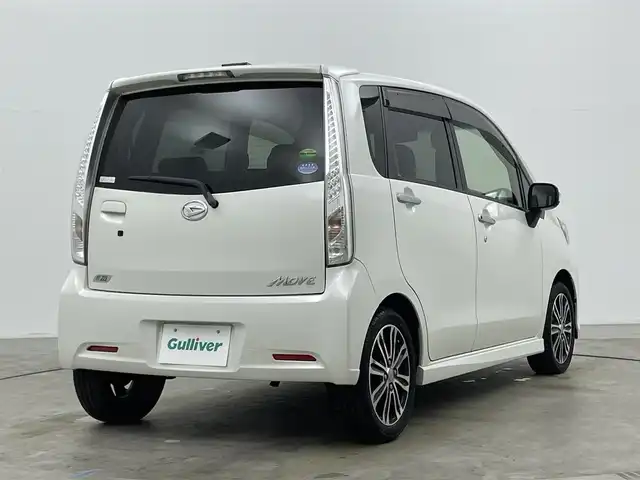 ダイハツ ムーヴ カスタム X VSスマートセレSA 岡山県 2014(平26)年 7.5万km パールホワイトⅢ ナビ　/（CD/DVD）/衝突軽減ブレーキ　/ＥＴＣ　/フルセグＴＶ　/プッシュスタート/スマートキー　　/アイドリングストップ　/純正フロアマット　/純正アルミホイール　/オートライト/キセノンヘッドライト/フォグランプ/ドアバイザー