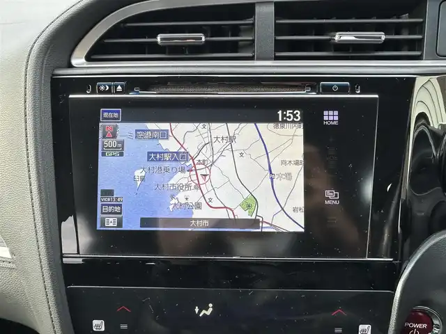 ホンダ シャトル ハイブリッド Z 長崎県 2016(平28)年 7.8万km ルーセブラックM ワンオーナー/純正メモリナビ/（ワンセグ、BT、CD、DVD）/バックカメラ/ハーフレザーシート/純正16インチAW/純正フロアマット/クルーズコントロール/プッシュスタート/スマートキー/ビルトインETC/パドルシフト/ルーフレール/衝突軽減ブレーキ/スペアキー