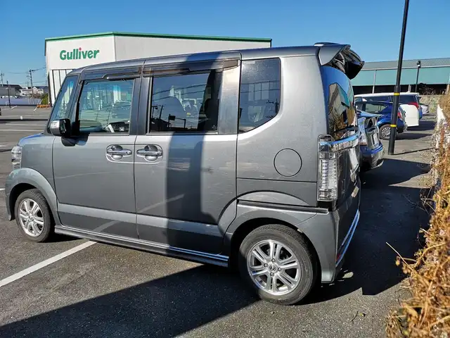 ホンダ Ｎ ＢＯＸ カスタム G Lパッケージ 茨城県 2012(平24)年 15.8万km ポリッシュドメタルメタリック 純正ナビ/【AM・FM・DVD・CD・USB・iPod・SD・BT・TV・VTR】/Ｂカメラ/片側パワスラ/ステリモ/オートエアコン/オートライト/Fフォグ/LEDライト/チップアップシート/純正フロアマット/純正アルミホイール/電格ミラー/横滑り防止装置