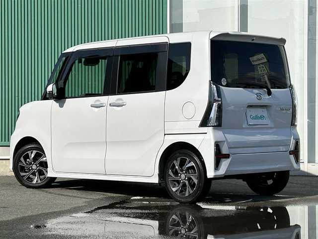 ダイハツ タント カスタム X 福岡県 2020(令2)年 7.4万km シャイニングホワイトパール ワンオーナー/スマートアシストIII搭載/純正ＳＤナビ/フルセグＴＶ/全周囲カメラ/ステアリングスイッチ/ナビ連動ドラレコ/両電動スライドドア/ハーフレザーシート/シートヒーター/アイドリングストップ/純正フロアマット/純正アルミホイール/ドアバイザー/プッシュスタート/スペアキー1本/取扱説明書/保証書