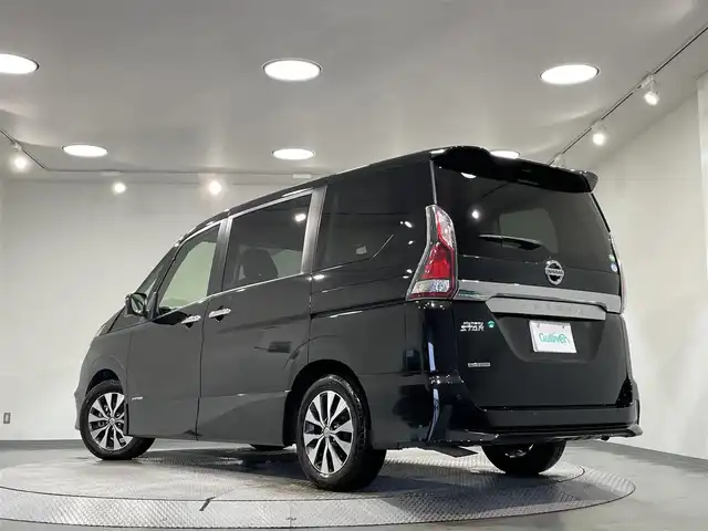 日産 セレナ ハイウェイスターVセレクションⅡ 愛知県 2018(平30)年 5.3万km ダイヤモンドブラック S-HYBRID/FF/エクストロニックCVT（インパネ）/純正 9型ナビ MM518D-L/（iPod/SD/FM/AM/TV/USB/Bluetooth/CD/DVD/Blu-ray/MUSIC STOCKER/HDMI/VTR/AUX）/11インチ 純正 後席フリップダウンモニター/インテリジェント アラウンドビューモニター（移動物検知機能付）/両側オートスライドドア/ドライブレコーダー 前後/ビルトイン ETC2.0/安全装備/・エマージェンシーブレーキ/〇セーフティパックA　/　・踏み間違い衝突防止アシスト　/　・標識検知機能（進入禁止、最高速度、一時停止）　/　・インテリジェントDA（ふらつき警報）　/　・フロント & バックソナー　/　・ヒーター付ドアミラー　/　・ステアリングスイッチ　/・LDW（車線逸脱警報）/・パーキングアシスト/・先行車発進お知らせ/装備/・クルーズコントロール/・オートエアコン/・後席オートエアコン/・オートライト/・LEDヘッドライト/・フロントフォグライト/・プッシュスタート/・インテリジェントキー/・純正16inAW/・保/取/ナビ取/・予備インテリキーx1