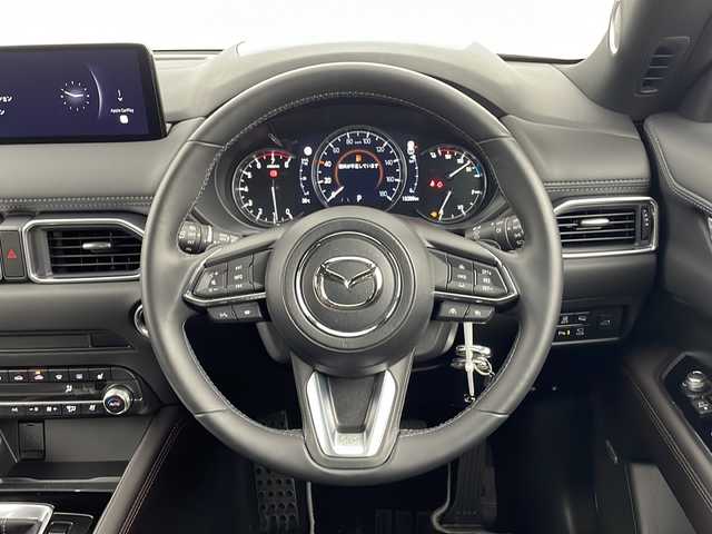 マツダ ＣＸ－５ 25S エクスクルーシブモード 新潟県 2023(令5)年 1.4万km マシーングレープレミアムM 4WD/禁煙車/i-ACTIVSENSE/BOSEプレミアムサウンド/純正SDナビ/(AM/FM/フルセグ/Bluetooth)/全方位モニター/前後ドライブレコーダー/パワーバックドア/レーダークルーズコントロール/LEDオートライト/レザーシート/前席パワーシート/全席シートヒーター/前席エアシート/純正19インチアルミホイール/パドルシフト/ステアリングリモコン/ステアリングヒーター/置くだけ充電/純正フロアマット/スマートキー/ETC