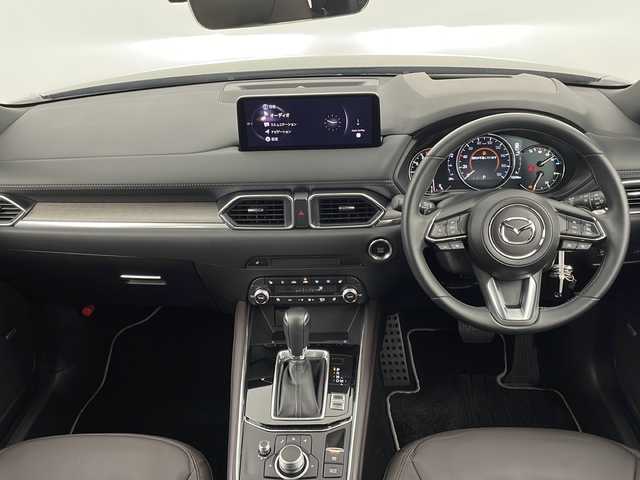 マツダ ＣＸ－５ 25S エクスクルーシブモード 新潟県 2023(令5)年 1.4万km マシーングレープレミアムM 4WD/禁煙車/i-ACTIVSENSE/BOSEプレミアムサウンド/純正SDナビ/(AM/FM/フルセグ/Bluetooth)/全方位モニター/前後ドライブレコーダー/パワーバックドア/レーダークルーズコントロール/LEDオートライト/レザーシート/前席パワーシート/全席シートヒーター/前席エアシート/純正19インチアルミホイール/パドルシフト/ステアリングリモコン/ステアリングヒーター/置くだけ充電/純正フロアマット/スマートキー/ETC