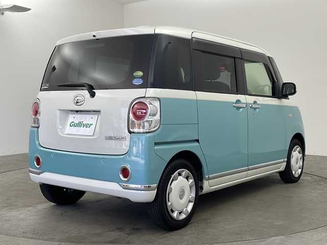 ダイハツ ムーヴ キャンバス G メイクアップ リミテッド　SAⅢ 兵庫県 2020(令2)年 3万km パールホワイトⅢ/ファインミントメタリック 2トーン 純正ナビ/CD/DVD/USB/SD/BT/TV/全方位カメラ/両側パワースライドドア/ETC/スマートアシスト３/オートハイビーム/衝突軽減ブレーキ/誤発進抑制制御システム/先行車発進お知らせ機能/前後ドライブレコーダー/オートライト/LEDヘッドライト/スマートキー×２/横滑り防止装置/ワンオーナー/取り扱い説明書/フロアマット/レザー調シートカバー