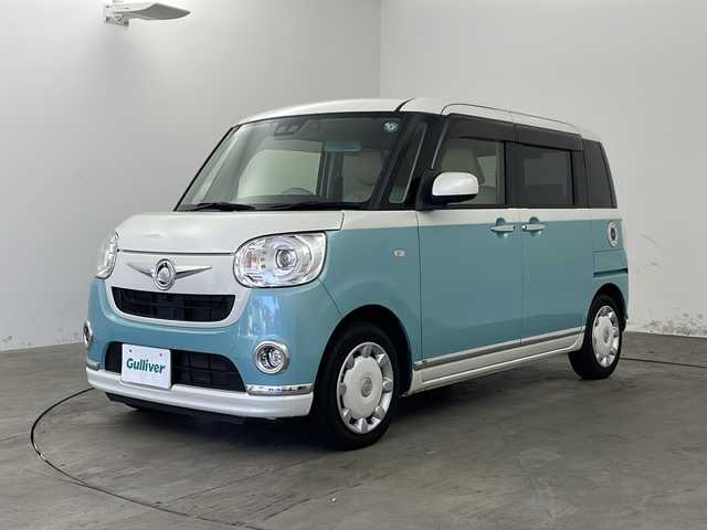 ダイハツ ムーヴ キャンバス G メイクアップ リミテッド　SAⅢ 兵庫県 2020(令2)年 3万km パールホワイトⅢ/ファインミントメタリック 2トーン 純正ナビ/CD/DVD/USB/SD/BT/TV/全方位カメラ/両側パワースライドドア/ETC/スマートアシスト３/オートハイビーム/衝突軽減ブレーキ/誤発進抑制制御システム/先行車発進お知らせ機能/前後ドライブレコーダー/オートライト/LEDヘッドライト/スマートキー×２/横滑り防止装置/ワンオーナー/取り扱い説明書/フロアマット/レザー調シートカバー