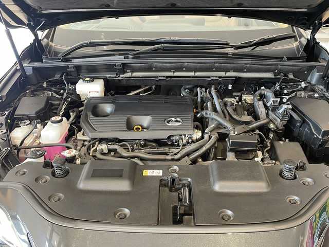 レクサス ＮＸ 350h バージョンL 福井県 2022(令4)年 2.7万km グラファイトブラックガラスフレーク ワンオーナー/純正１４インチナビ/フルセグ/BT/置くだけ充電/サンルーフ/パノラミックビューモニター/ブラインドスポットモニター(BSM)/アダプティブクルーズコントロール/ETC2.0/ルーフレール/シートヒーター/シートクーラー/茶革