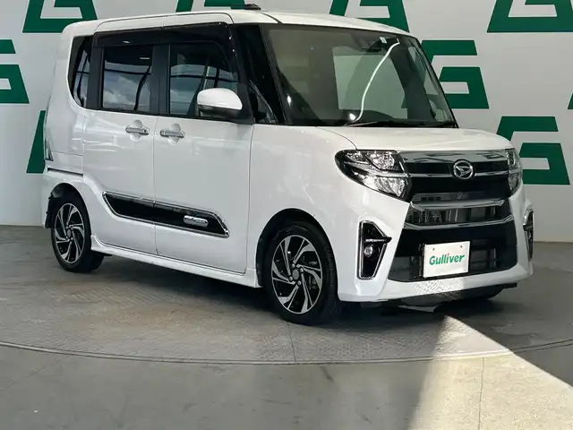 ダイハツ タント カスタム RS スタイルセレクション 鹿児島県 2021(令3)年 4.8万km シャイニングホワイトパール ワンオーナー　/禁煙車　/純正ナビ　/・フルセグＴＶ　/・Ｂｌｕｅｔｏｏｔｈ　/・CD/DVD/・AM/FM/・SD/・MSV　/バックカメラ　/前後コーナーセンサー　/アイドリングストップ　/前席シートヒーター　/電格ミラー　/フロントフォグランプ　/スマートキー/Pスタート/LEDヘッドライト/ステリモ