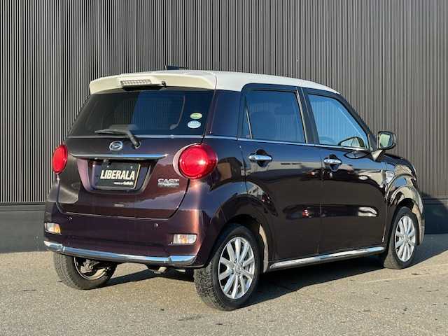 ダイハツ キャスト スタイル G ターボ SAⅢ 青森県 2017(平29)年 7.5万km プラムブラウンクリスタルマイカ 4WD/純正ディーラーSDナビ/（フルセグ/CD/DVD/SD/Bluetooth）/バックカメラ/ETC/スマートアシストIII/衝突軽減ブレーキ/レーンキープアシスト/リアパークセンサー/純正キセノンライト/オートマチックハイビーム/14インチ社外アルミホイール/社外フロアマット/スペアキー/説明書/保証書