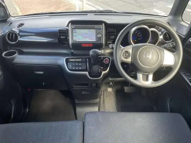 ホンダ Ｎ ＢＯＸ カスタム G Lパッケージ 福岡県 2012(平24)年 10.7万km プレミアムダイナミックブルーパール (株)IDOMが運営する【じしゃロン八幡西店】の自社ローン対象車両になります。こちらは現金ご利用時の価格です。自社ローンご希望の方は別途その旨お申付け下さい。/・ナビ（VXM-128VS）/・バックカメラ/・片側パワースライド/・ETC/・プッシュスタート/・純正フロアマット