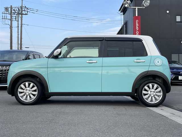 スズキ ラパン X 群馬県 2021(令3)年 4.8万km フレンチミントパールメタリック ナビ　/フルセグＴＶ・Ｂｌｕｅｔｏｏｔｈ・ＣＤ・ＤＶＤ　/衝突軽減ブレーキ　/バックカメラ　/ＥＴＣ　/シートヒーター　/ドライブレコーダー　/レーンアシスト　/コーナーセンサー　/純正フロアマット　/横滑り防止装置
