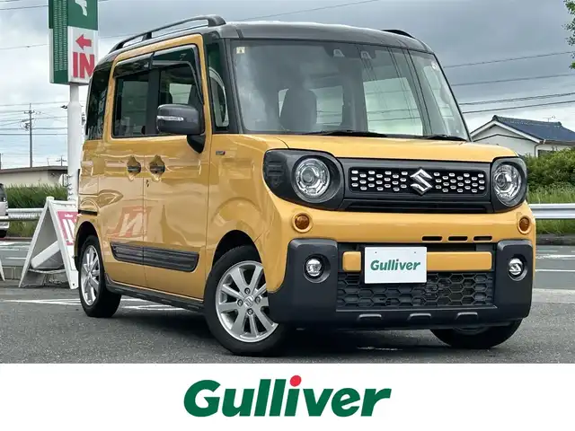 スズキ スペーシア ギア HYBRID XZ 愛知県 2020(令2)年 6.1万km アクティブイエロー/ガンメタリック2トーン 純正メモリナビ/フルセグテレビ/Bluetooth/レーンキープ/衝突軽減ブレーキ/アイドリングストップ/ウィンカーミラー/クルーズコントロール/ドアバイザー/プッシュスタート/両側パワースライドドア