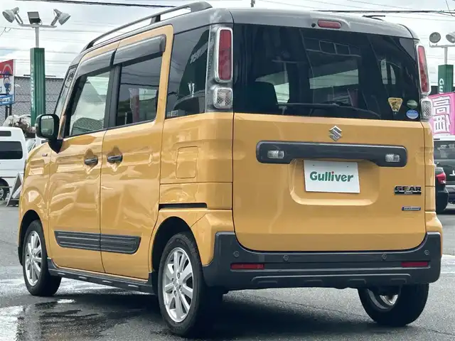 スズキ スペーシア ギア HYBRID XZ 愛知県 2020(令2)年 6.1万km アクティブイエロー/ガンメタリック2トーン 純正メモリナビ/フルセグテレビ/Bluetooth/レーンキープ/衝突軽減ブレーキ/アイドリングストップ/ウィンカーミラー/クルーズコントロール/ドアバイザー/プッシュスタート/両側パワースライドドア