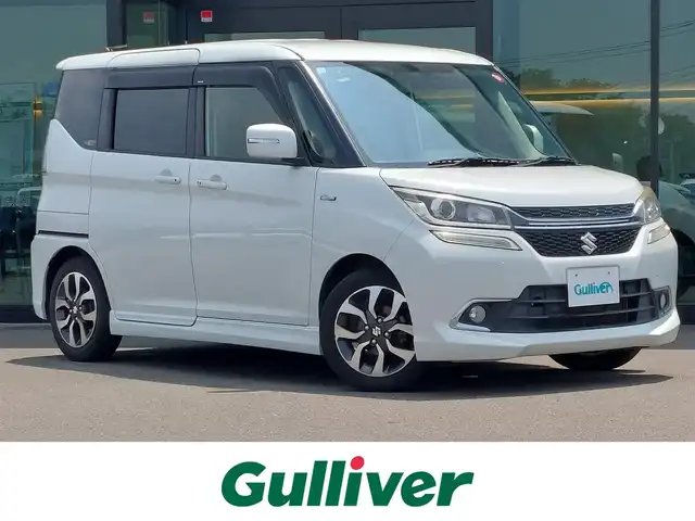 スズキ ソリオ バンディット HV MV 東京都 2016(平28)年 6.5万km ピュアホワイトP 純正8インチナビ/フルセグ/バックカメラ/ビルトインETC/両側パワースライドドア/クルーズコントロール/衝突軽減ブレーキ/レーンキープアシスト/アイドリングストップ/LEDヘッドライト/スマートキー
