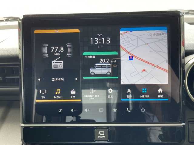 スズキ スペーシア ギア HYBRID XZ 岐阜県 2022(令4)年 1.5万km デニムブルー ガンメタリック 2トーン 登録時走行距離：14381km/ワンオーナー/純正9インチナビ/フルセグテレビ・BT/全方位カメラ/前後コーナーセンサー/クルーズコントロール追従付き/前後ドライブレコーダー/前席シートヒーター/両側パワースライドドア/オートライト/フォグランプ/純正14インチアルミホイール/純正フロアマット