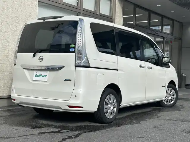 日産 セレナ 20X Sハイブリッド 大阪府 2014(平26)年 9万km ブリリアントホワイトパール 純正SDナビ/（CD・TV）/バックカメラ/衝突軽減防止システム/前後コーナーセンサー/レーンキープアシスト/両側パワースライドドア/純正ホイールキャップ/ビルトインETC/前後ドライブレコーダー