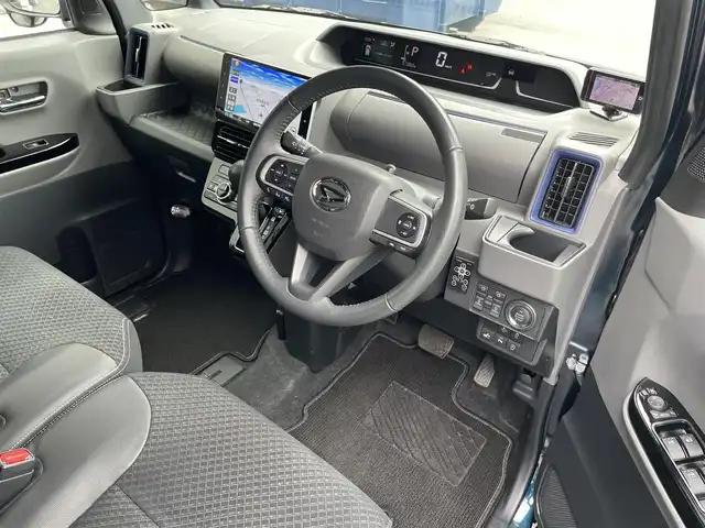 ダイハツ タント カスタム RS 滋賀県 2019(令1)年 5.8万km レーザーブルークリスタルシャイン 純正９インチナビ/(CD/DVD/USB/Bluetooth/フルセグTV/USB)/全方位カメラ/ETC/ドライブレコーダー/レーダークルーズコントロール/クリアランスソナー/両側パワースライドドア/ハーフレザーシート/シートヒーター/衝突軽減ブレーキ/ステアリングスイッチ/LEDヘッドライト/オートライト/オートハイビーム