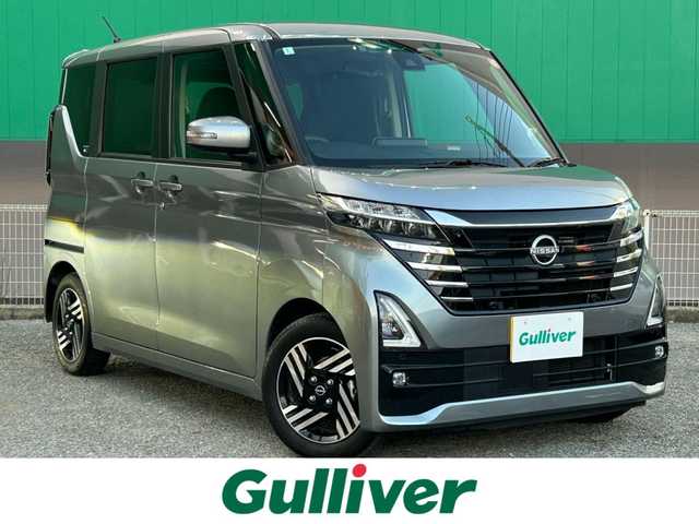 日産 ルークス ハイウェイスター X 千葉県 2024(令6)年 2.3万km チタニウムグレーメタリック 純正メーカーナビMM223D-Le/フルセグTV/アラウンドビューモニター/片側パワースライドドア/エマージェンシーブレーキ/車線逸脱警報/先行車発進お知らせ/コーナーセンサー/ビルトインETC/スペアキー１本/社外ＡＷ付きスタッドレスタイヤ/ドライブレコーダー前方・車内/ウインカーミラー/純正フロアマット/LEDヘッドライト/オートライト